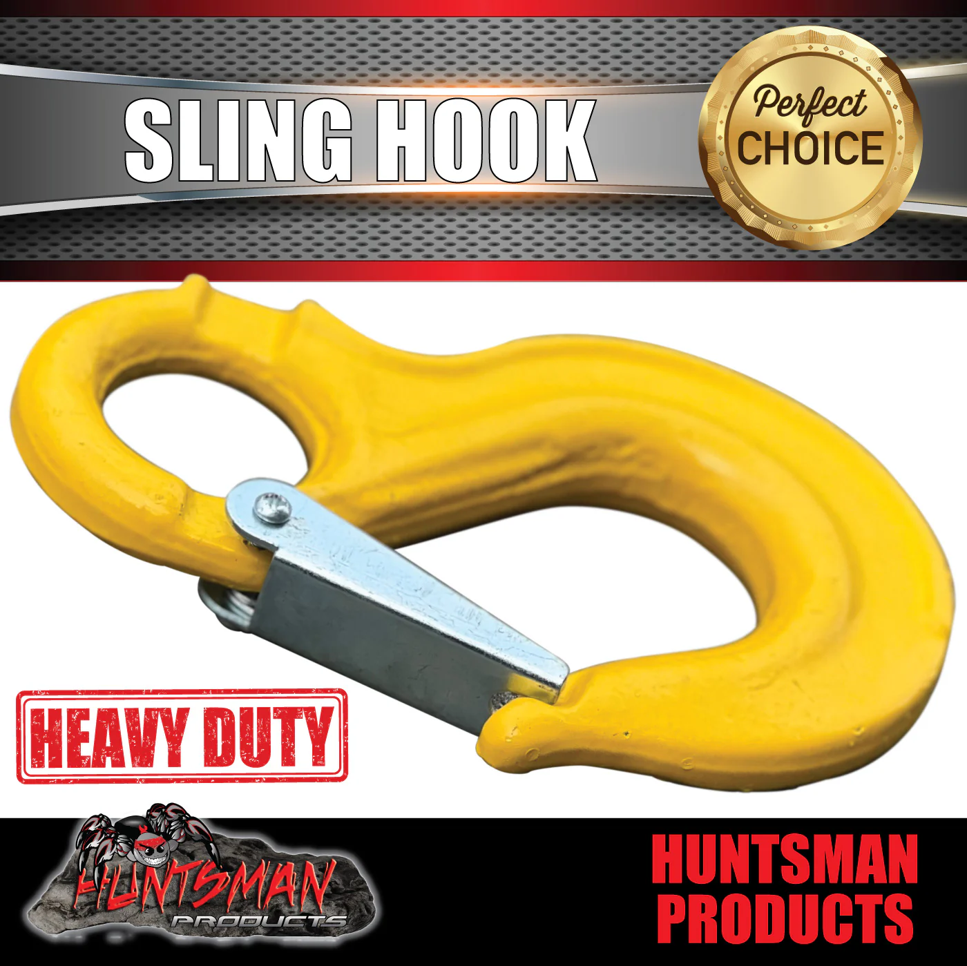 2 x 13mm 5.3t Hammerlock + Eye Sling Hooks For Caravan Trailer Chain Connection - Image 4