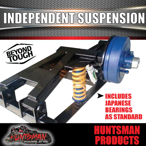 2000kg Caravan Camper Trailer Tandem Shock & Coil Independent Suspension - Image 5