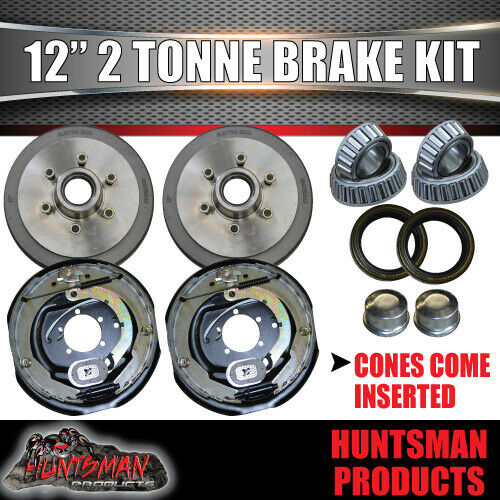 2000KG DIY Off Road Trailer Kit. Outback Springs, 12" Brakes Stub Axles coupling - Image 3