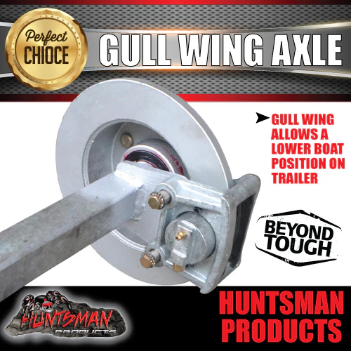 2000Kg Galvanised Hydraulic Disc Gullwing Boat Trailer Axle - Image 3