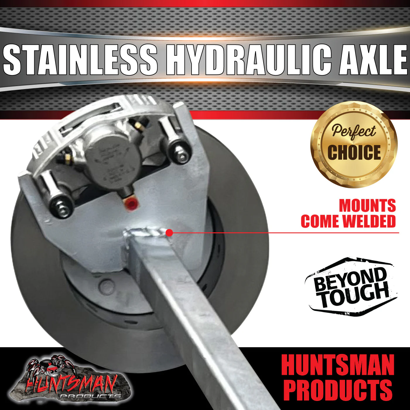 2000Kg L/C Galvanised Stainless Hydraulic Disc Caravan Boat Trailer Axle - Image 3