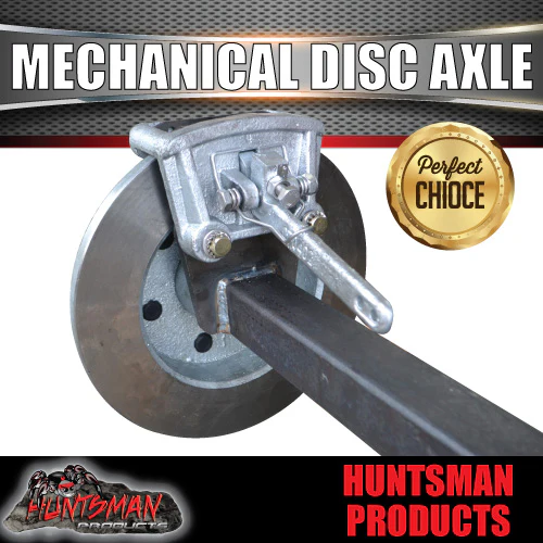 2000KG Mechanical Disc Braked Caravan Trailer Axle. 5 or 6 Stud l/C Pattern - Image 3