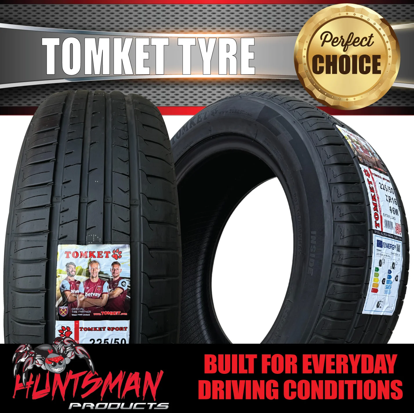 225/50R16 Tomket Extra Load Tyre 96W XL. 225 50 16