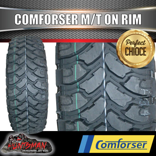 235/75R15 Comforser L/T Mud tyre on 15" black steel rim. 235 75 15 - Image 5