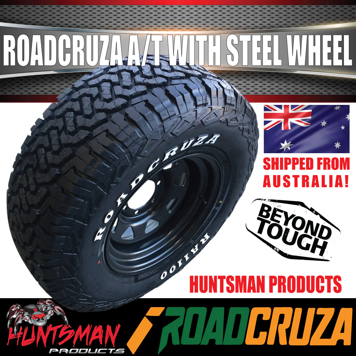 245/70R17 RA1100 Roadcruza A/T Tyre on 17" Black Steel Wheel. 245 70 17 - Image 4