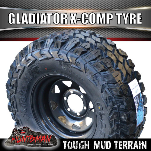 265/70R17 L/T Gladiator X-COMP Mud Tyre on 17" Black Steel Rim. 265 70 17 - Image 5