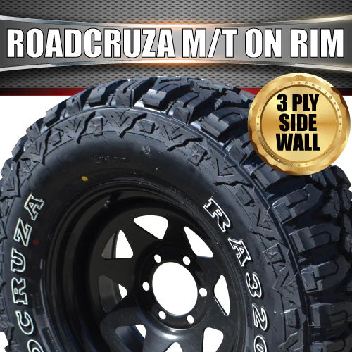 285/70R17 L/T Roadcruza MUD Tyre on 17" Black Steel Rim. 285 70 17 - Image 7