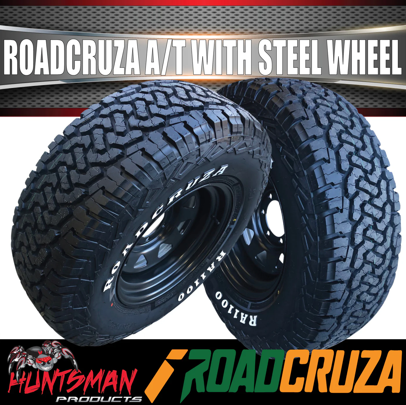 285/70R17 Roadcruza RA1100 on 17" Black Steel Wheel. 285 70 17 - Image 3