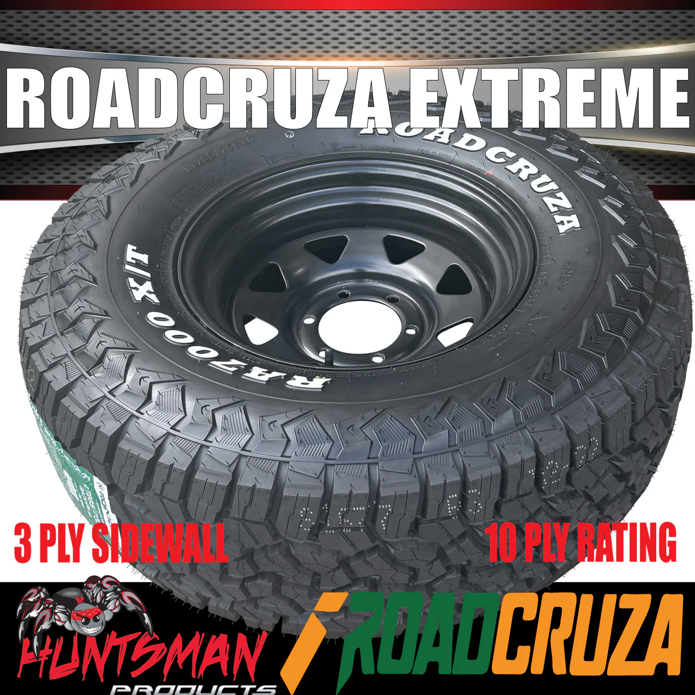 265/70R17 Roadcruza RA7000 X/T Extreme on 17" Black Steel Wheel. 265 70 17 - Image 5