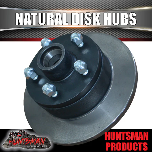 2x 10" Trailer Caravan Natural Disc Hubs HT Holden Pattern & SL Bearings 5/108 - Image 2