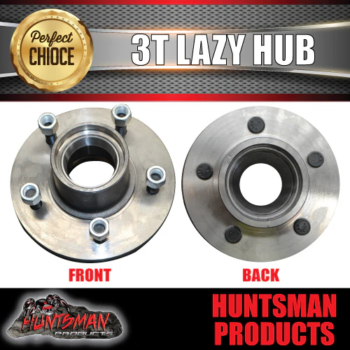 2X 3000Kg 5 or 6 Stud Suit Landcruiser Pattern Trailer Hubs & 63mm Stub Axles - Image 2
