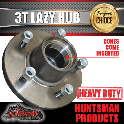 2X 3000Kg 5 or 6 Stud Suit Landcruiser Pattern Trailer Hubs & 63mm Stub Axles - Image 4