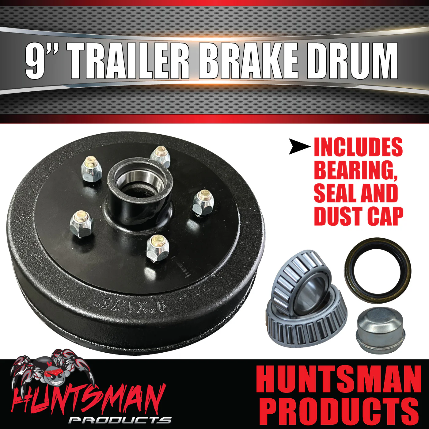2X 9" Holden commodore Trailer Caravan Brake Drums & LM Bearings. - Image 6