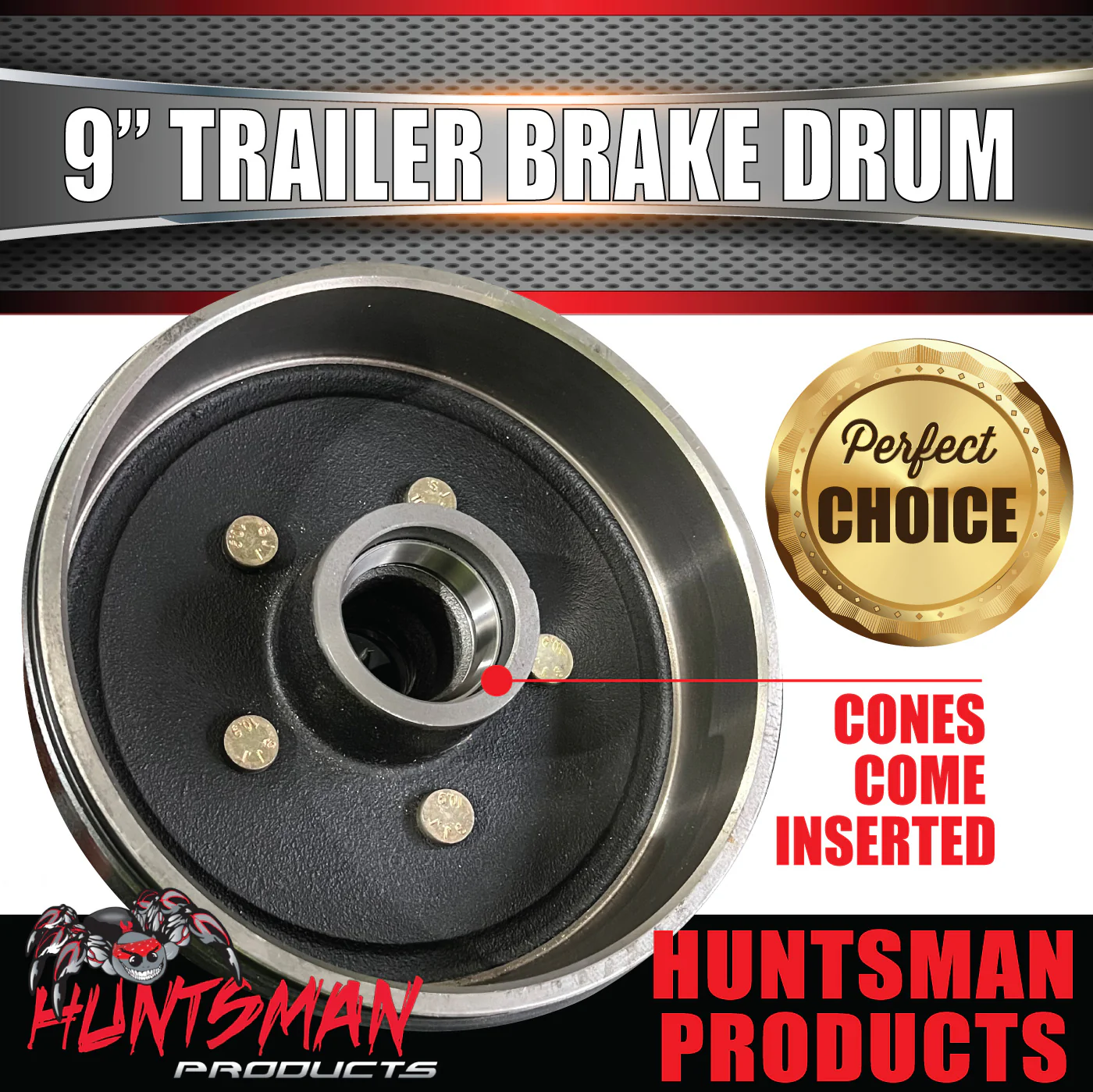 2X 9" Holden HT Trailer Caravan Brake Drums & LM Bearings - Image 7