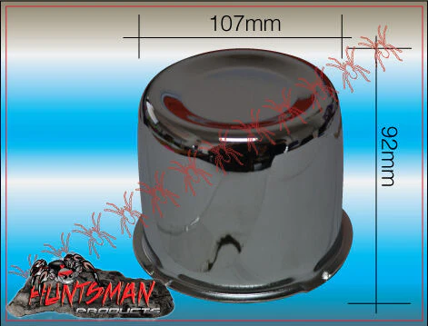 2x Chrome Trailer Caravan Wheel Caps Fit 108-115mm Centre Bore 4x4 Size Rims - Image 3