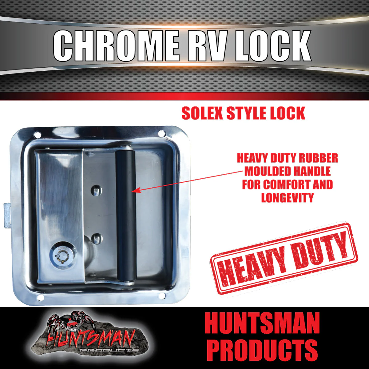 2x Stainless Steel Caravan RV Motorhome Trailer Canopy Lock. Pull Down Up Handle - Image 2