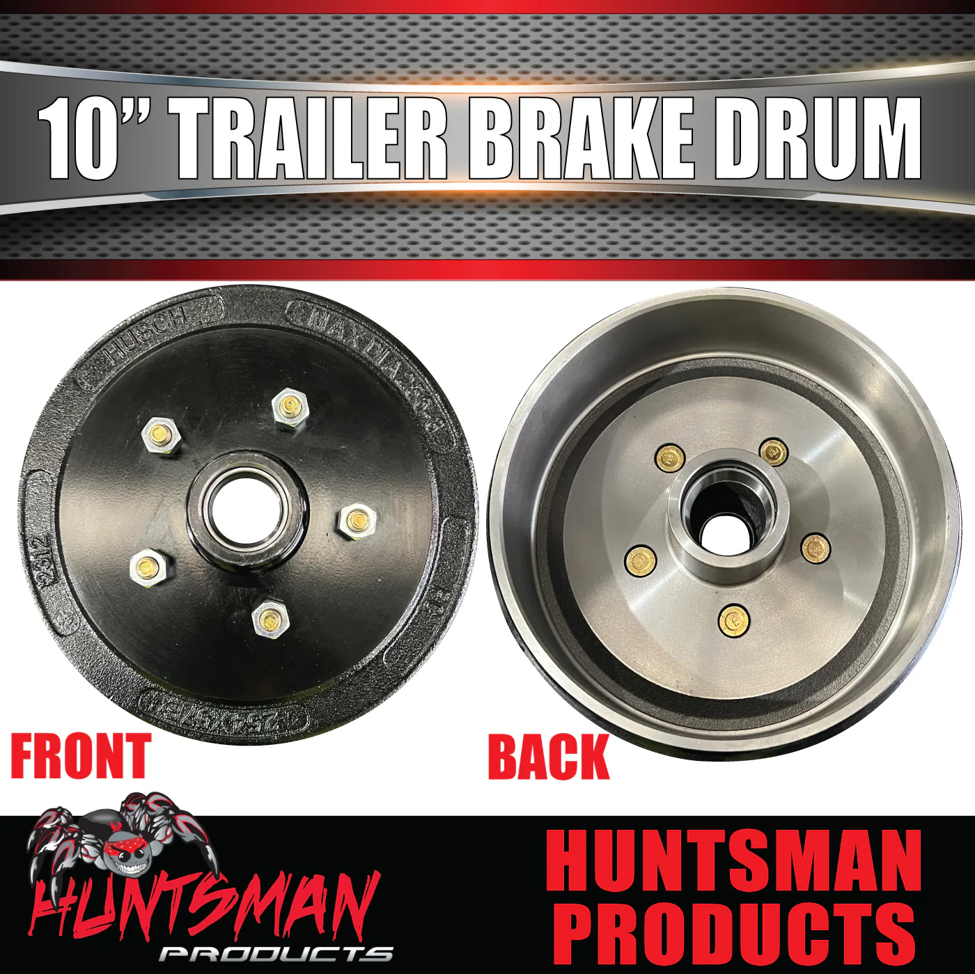 2X Trailer 10" Drums Suit HQ Holden 5/120.65 PCD & L/M (Holden) Koyo Bearings - Image 5