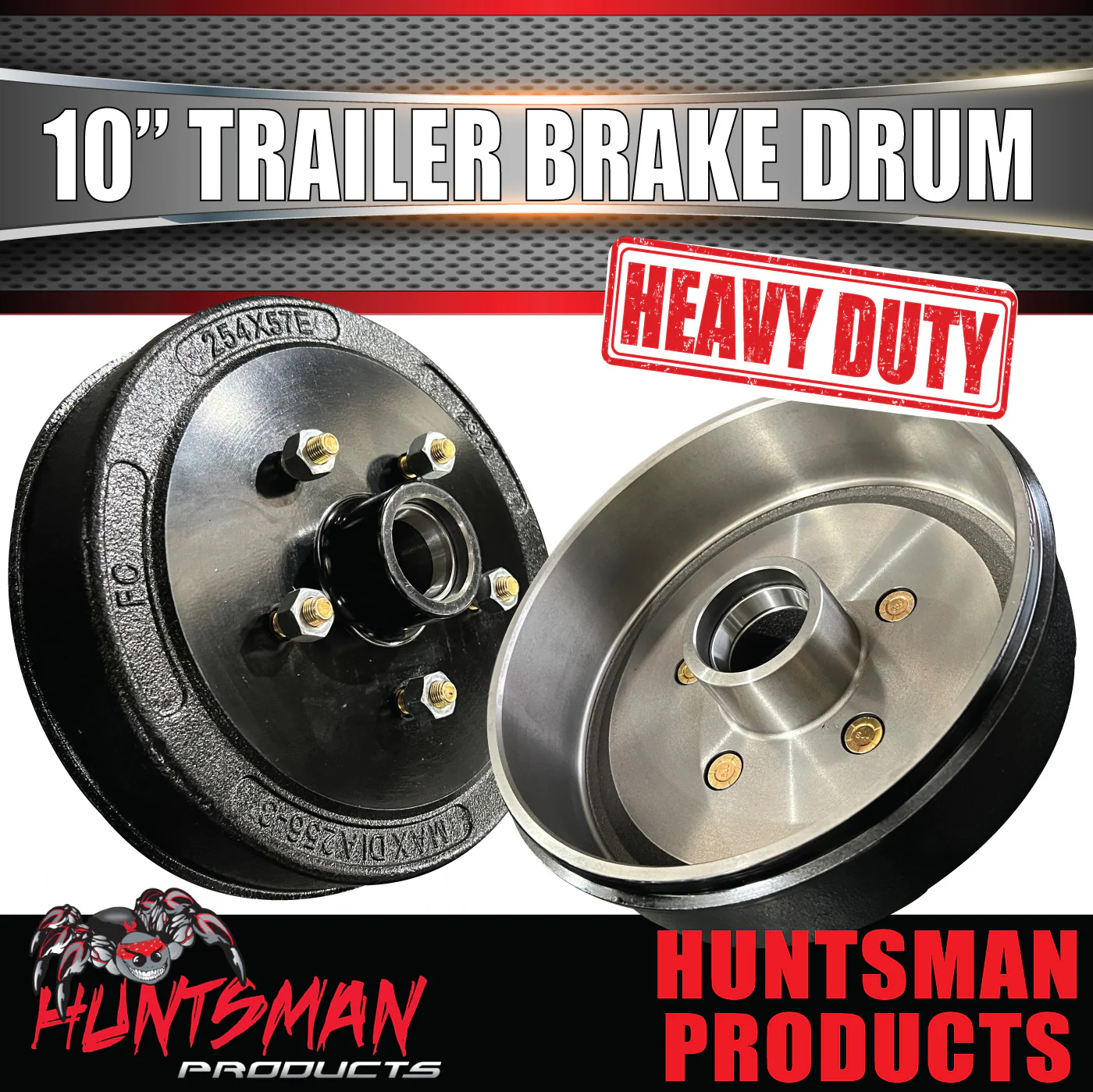 2X Trailer 10" Drums Suit HT Holden 5/108 PCD & S/L (Ford) Koyo Bearings - Image 3