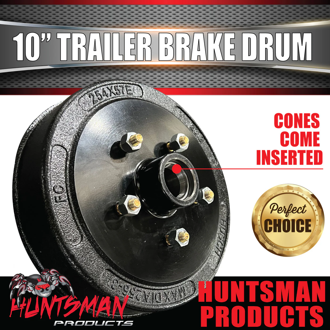 2X Trailer 10" Drums Suit HT Holden 5/108 PCD & S/L (Ford) Koyo Bearings - Image 7