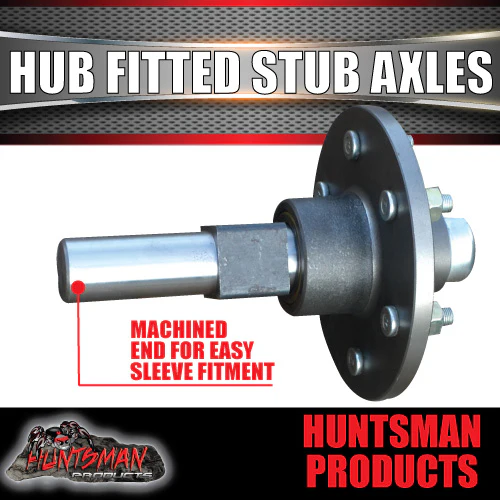 2X Trailer 4wd 6 Stud hubs 6/139.7 2000kg Fit to machined to sleeve Stub Axles - Image 2