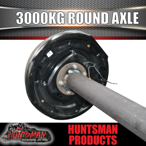3000KG Trailer Caravan 12" Electric Braked Axle. 65mm Round Solid. - Image 3