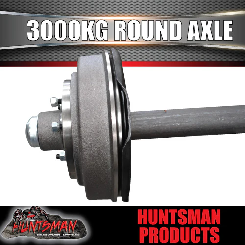 3000KG Trailer Caravan 12" Electric Braked Axle. 65mm Round Solid. - Image 4