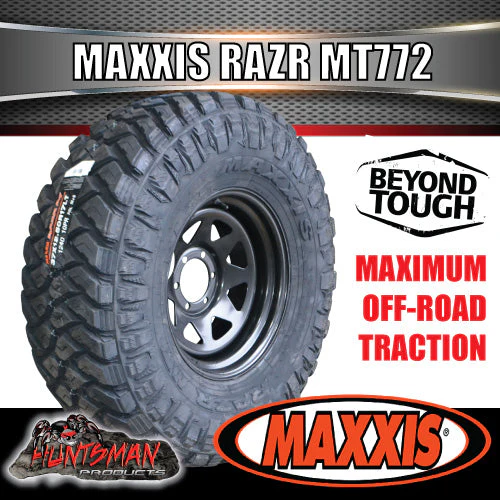305/70R17 L/T MAXXIS RAZR MT772 TYRE ON 17" BLACK STEEL RIM. 305 70 17
