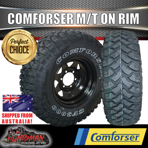 33x12.5R15 Comforser L/T Mud tyre on 15" black steel rim. 33 12.5 15 - Image 6