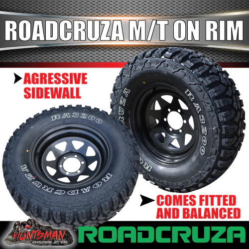 33X12.5R17 L/T Roadcruza MUD tyre on 17" black steel rim. 33 12.5 17 - Image 4