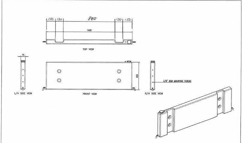 35 Diesel Headboard tank & mount kit. DPRV35-HB-MK - Image 2