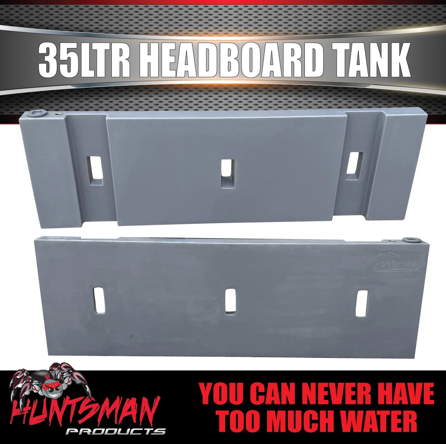 35 Litre Headboard Water Tank, Food Grade LDPE Plastic 4wd Ute 4x4 Tank