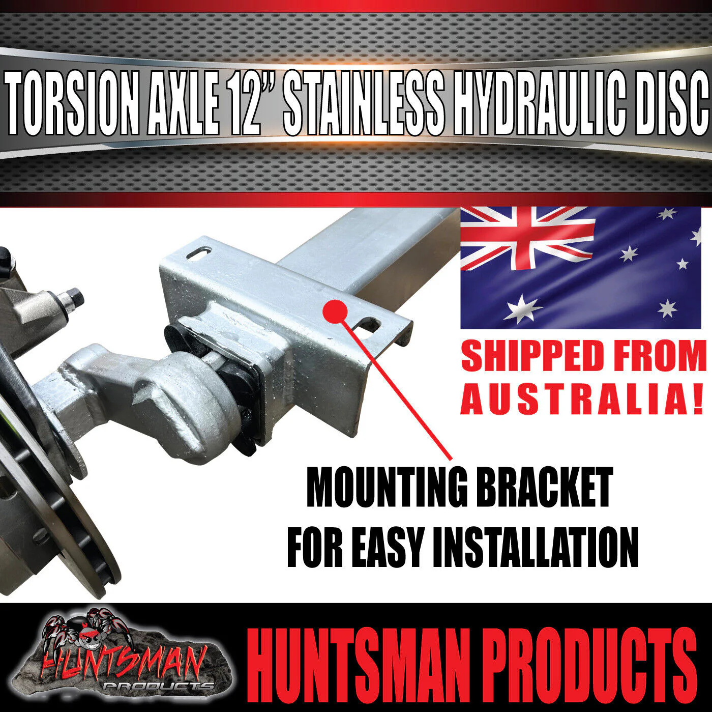 3500Kg Tandem Boat Trailer Torsion Bar Independent Suspension Kit. 12'' Stainless Disc Brakes - Image 5