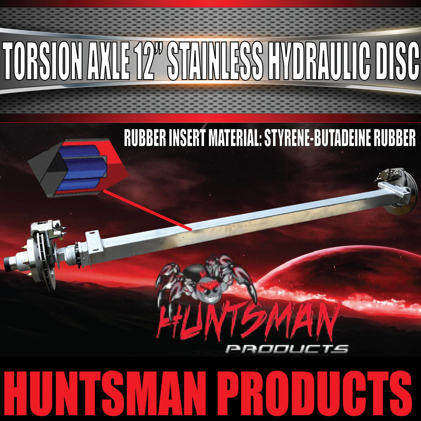 3500Kg Tandem Boat Trailer Torsion Bar Independent Suspension Kit. 12'' Stainless Disc Brakes - Image 7