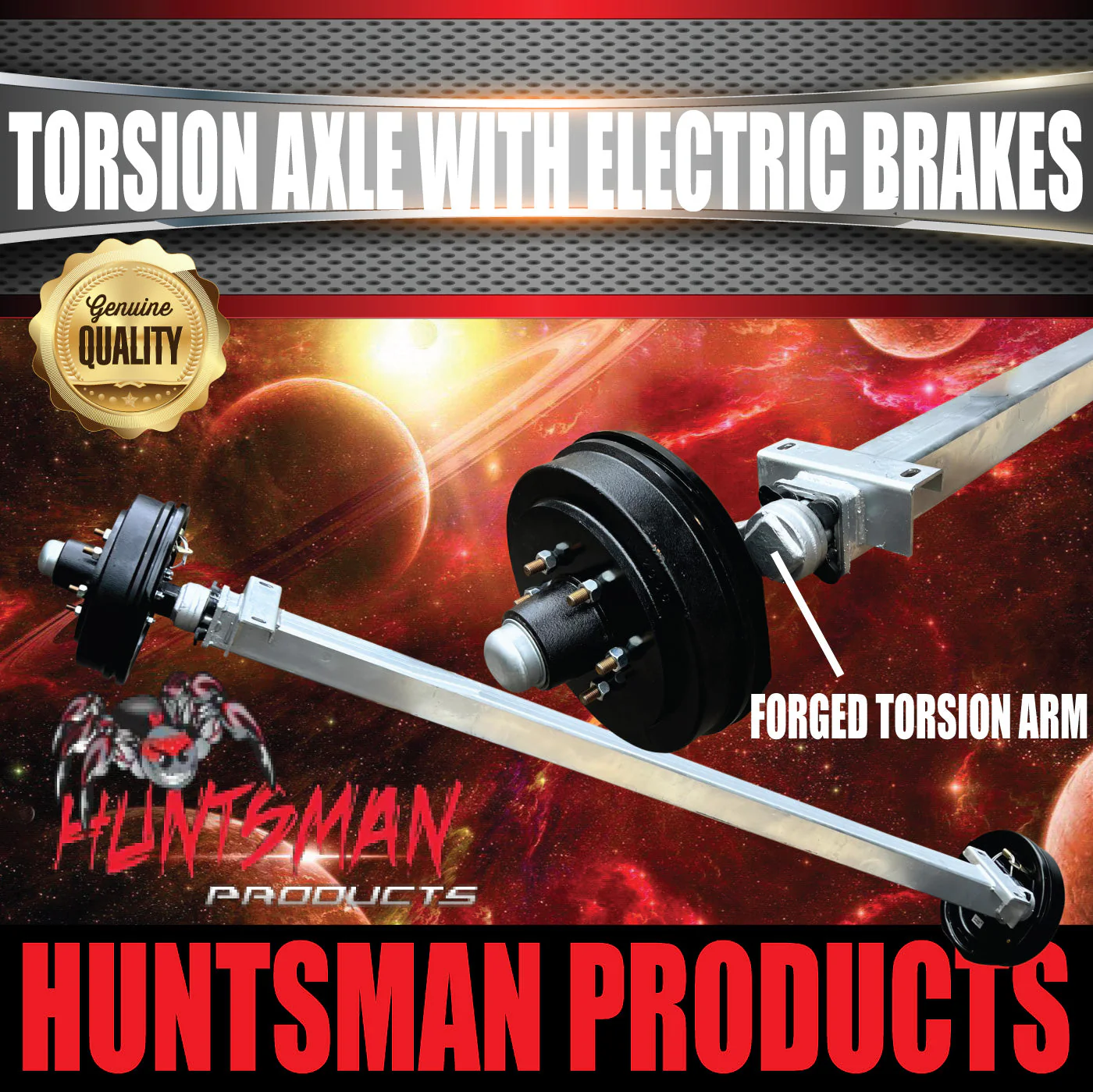 3500Kg Tandem Trailer Caravan Torsion Bar Independent Suspension Kit. 12'' Brakes - Image 10
