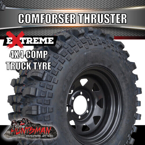 35x10.5R16 LT Comforser Thruster Competition Tyre on 16" Black Steel Wheel Rim - Image 2