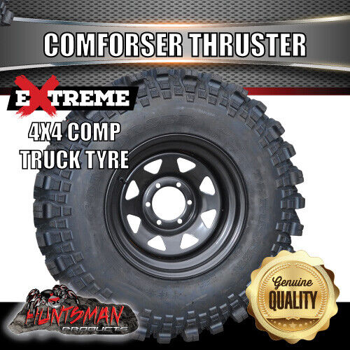35x10.5R16 LT Comforser Thruster Competition Tyre on 16" Black Steel Wheel Rim - Image 3
