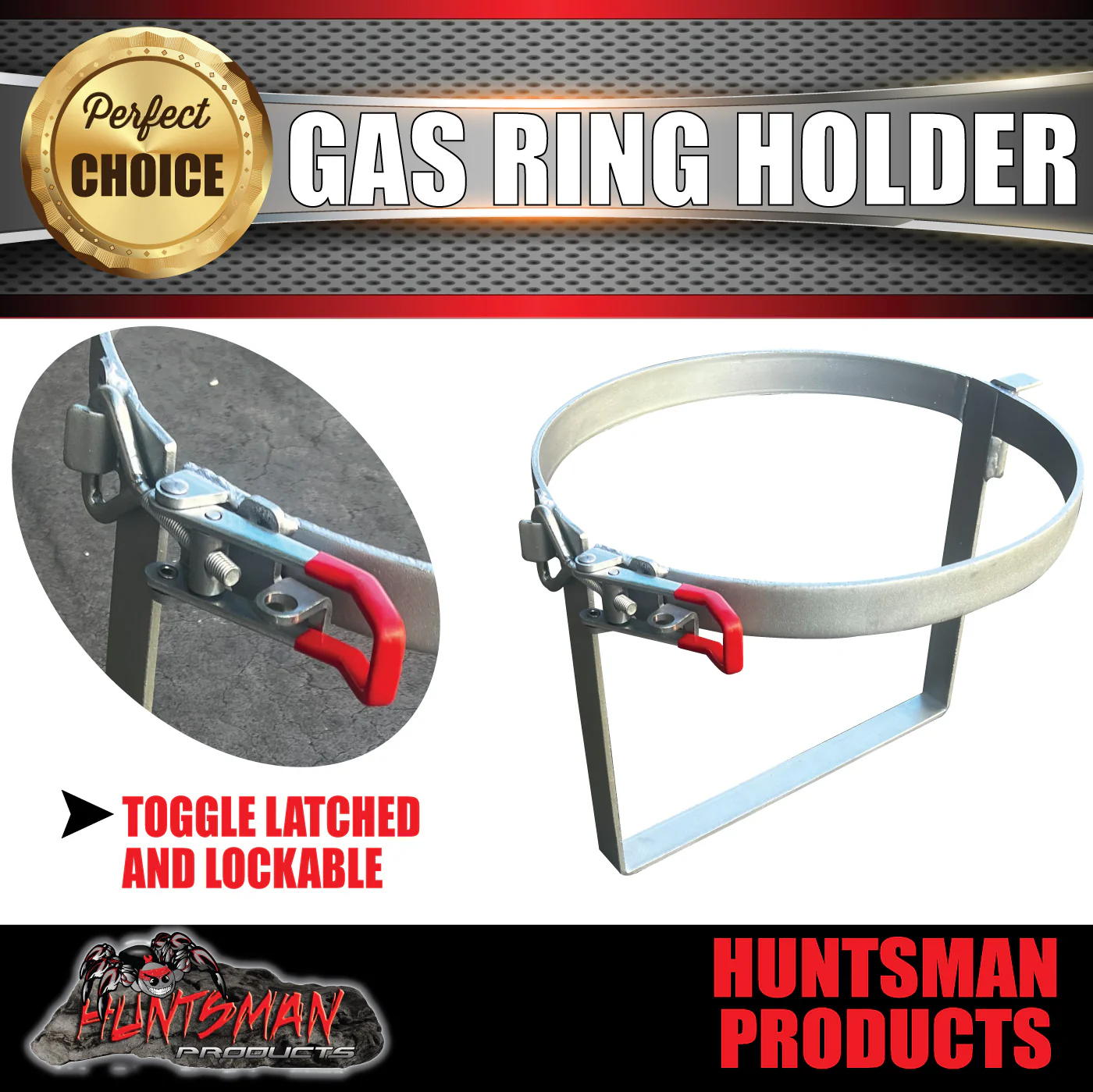4.5Kg Toggle Latched Lockable Gas Ring Bottle Holder for Caravan Trailer Camper - Image 3