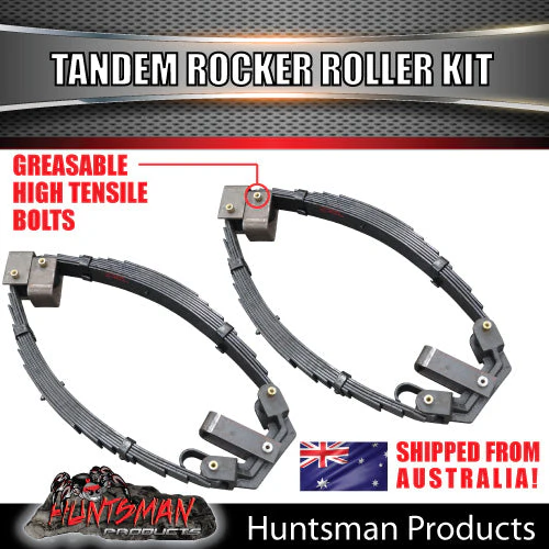 5 Leaf 2500Kg Trailer Caravan Rocker Roller Spring Set & High Tensile U bolt Kit. 7mm Thick Springs! - Image 3