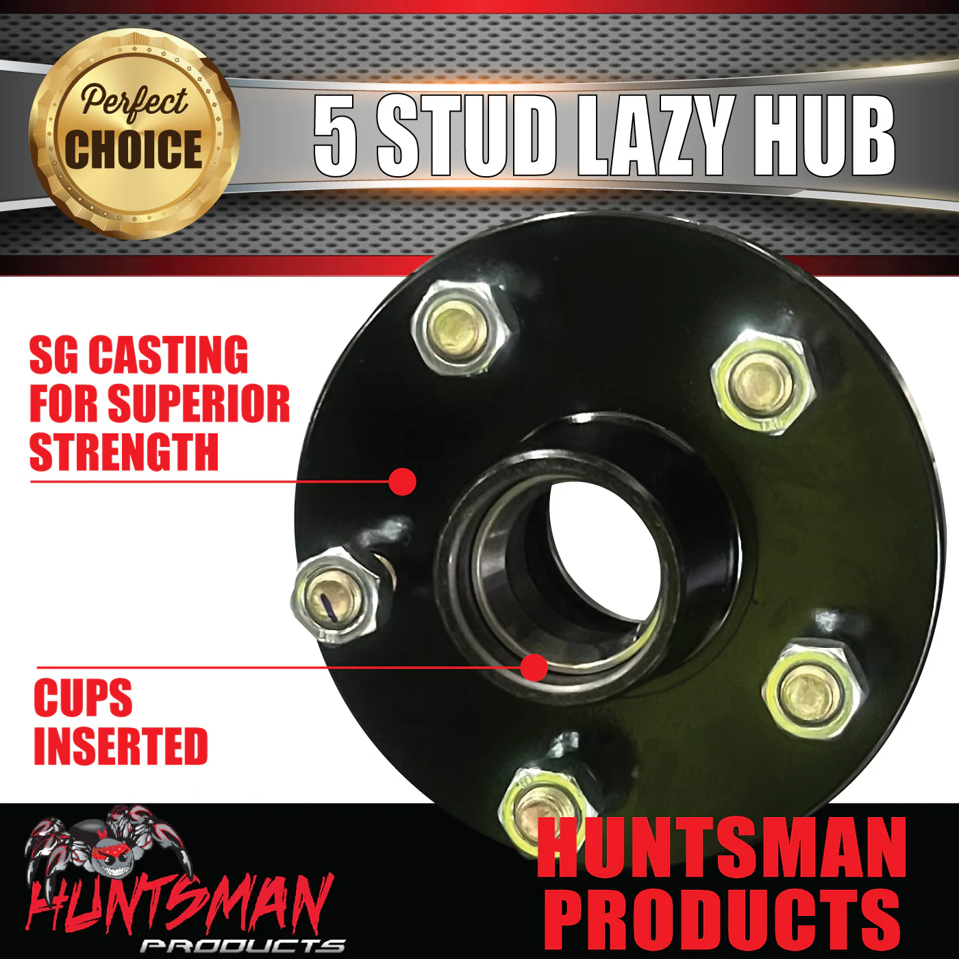 2x 5 Stud 5/150 PCD Trailer Caravan Hubs Suit Landcruiser Pattern & SL Slimline Bearing Kits - Image 5