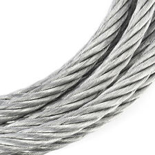 50 Metres Zinc Plated 7x7 steel 4mm Wire Cable Rope - Image 2