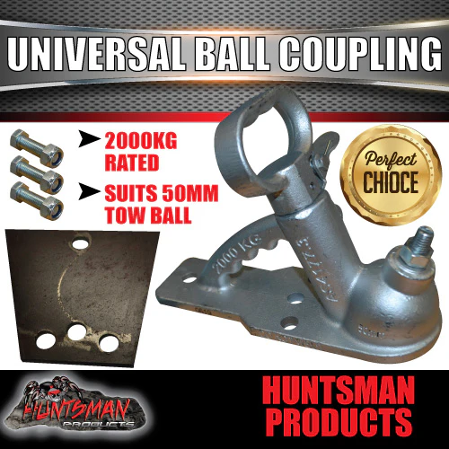 50mm Ball Universal Trailer Coupling Kit CRN 51627 - Image 4