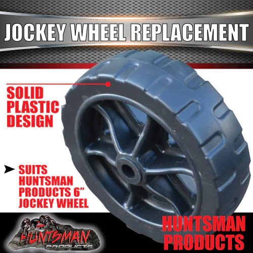 6" Replacement Trailer Caravan Plastic Wheel for Jockey Wheel.
