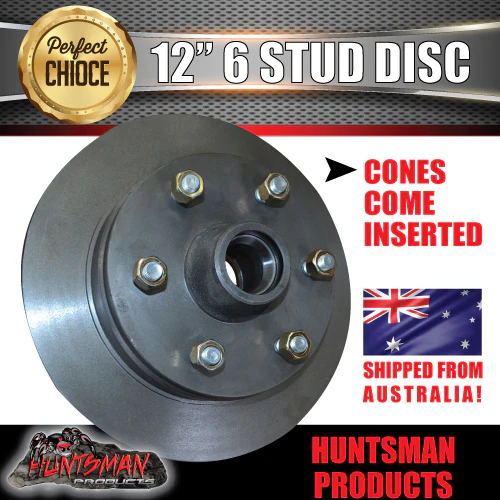 x2 12" Natural 6 Stud Trailer Discs suit Toyota 6/139.7 PCD + S/L Koyo Bearings - Image 5