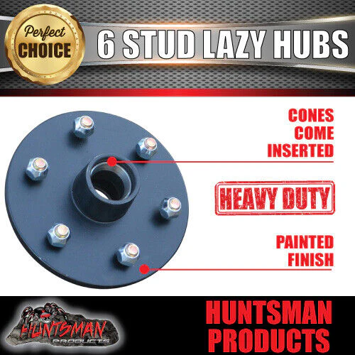 2x 6 Stud Trailer Caravan Hubs 6/114.3 suit D40 NP300 & S/L bearing Kits - Image 2