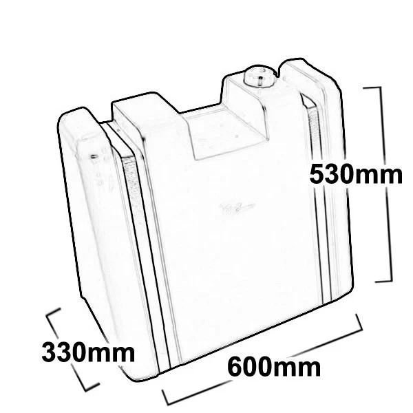 60 LITRE UPRIGHT DIESEL TANK. DPRV60 - Image 2