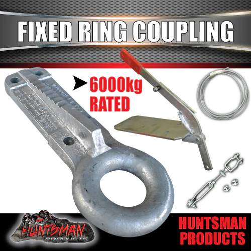 Alko Trailer Caravab 6000kg Ring Coupling & Handbrake Kit Suit Pintle Hook 3" 614309