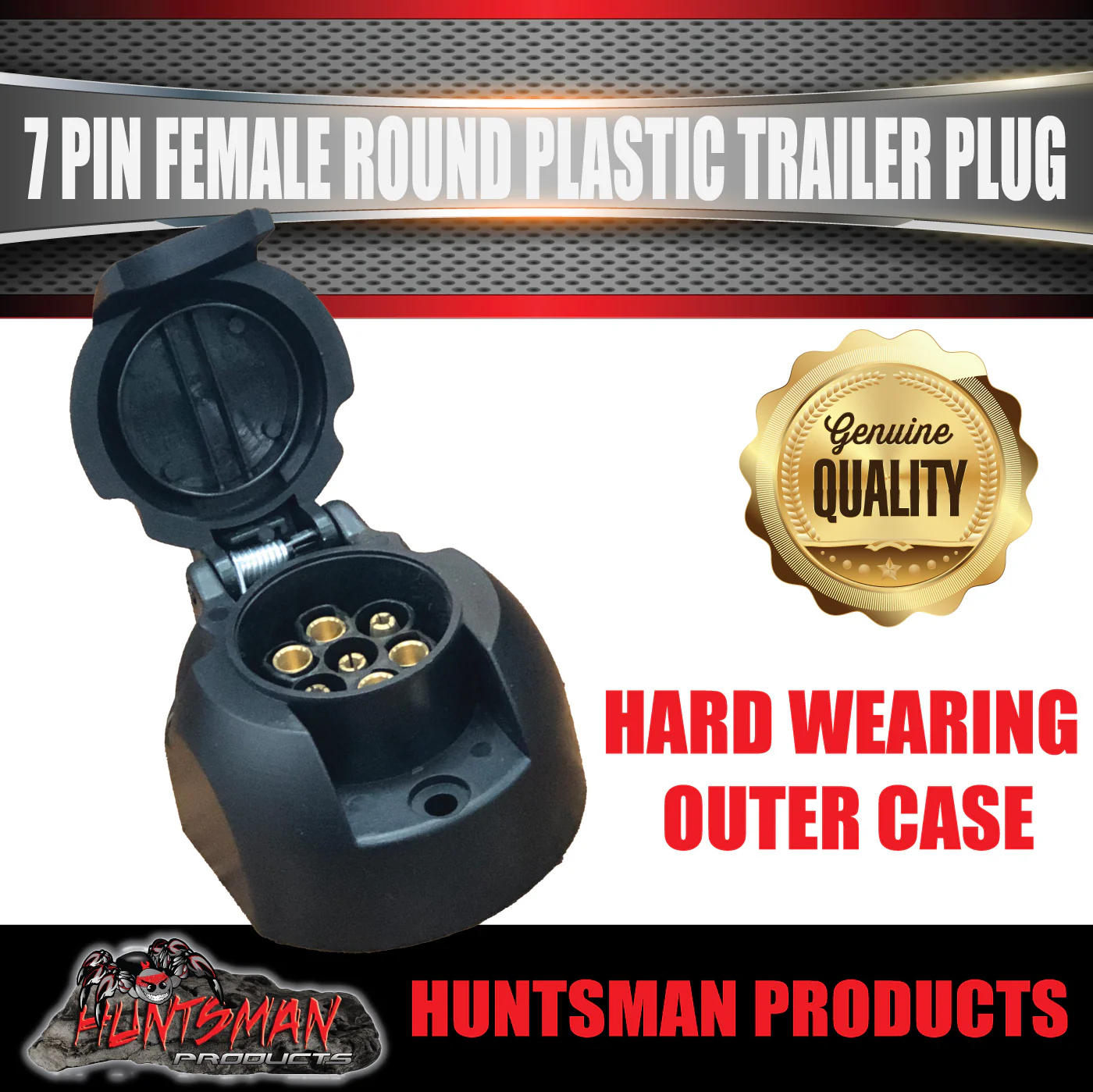 7 PIN FEMALE PLASTIC TRAILER CARAVAN PLUG . - Image 2
