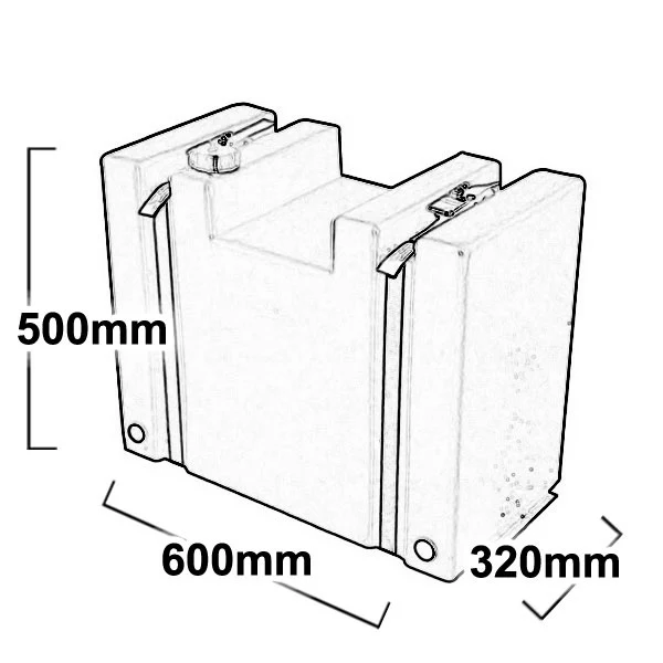 75 LITRE UPRIGHT WATER TANK WITH 12V PUMP.  PRV75-P - Image 3