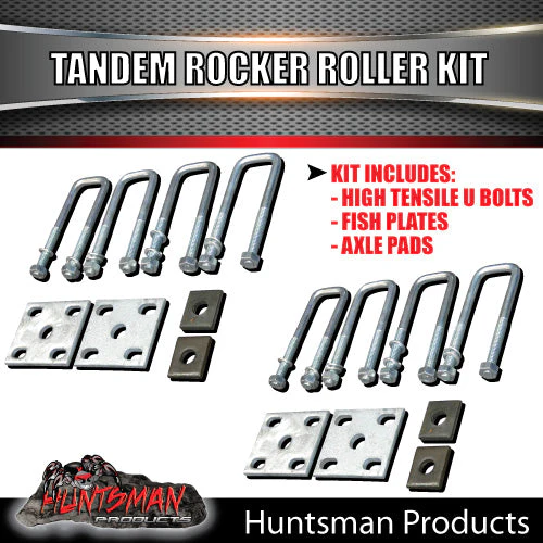 8 Leaf 4000Kg Trailer Caravan Rocker Roller Spring Set & High Tensile U bolt Kit. 7mm Thick Springs! - Image 4