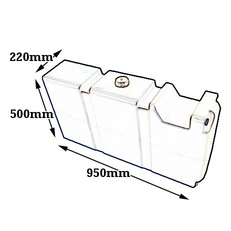 80 LITRE LONG WATER TANK WITH MOUNT KIT AND 12V PUMP.  FOR CARAVAN, UTE, 4WD, TRAILER.  PRV80L-P-MK - Image 3